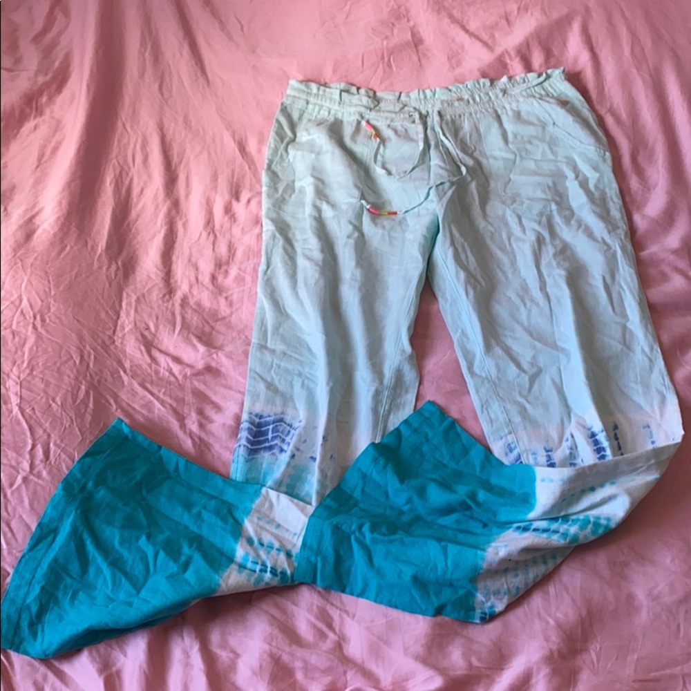Tie dye blue pants